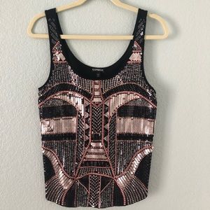 Sequins tank top from Express
